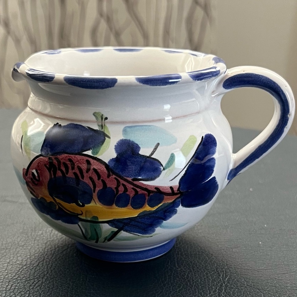 VIETRI, Hand-Painted Ceramic Fish Creamer